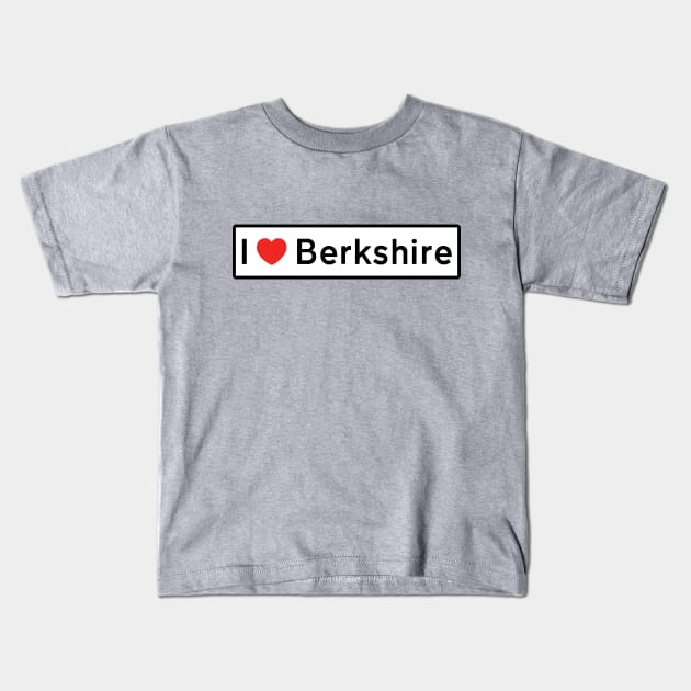 I Love Berkshire! Kids T-Shirt by MysticTimeline